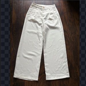 Dazy Less Wide-Leg Pants Ivory Size Medium